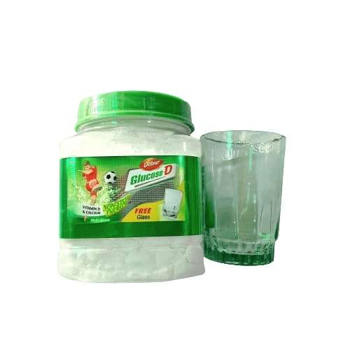 Dabur Glucose-D, 500gm (Free Glass)