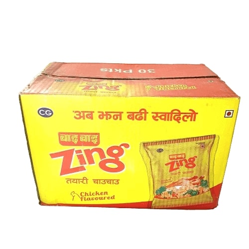 WaiWai Zing Chicken Noodles, 1 Carton (30 pcs)