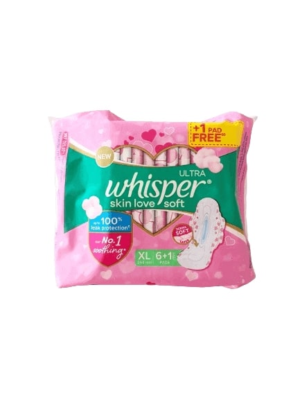 Whisper Ultra Soft XL Sanitary Pads, 7 Count